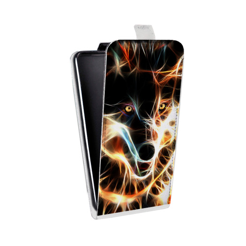 Дизайнерский вертикальный чехол-книжка для Samsung Galaxy A12 Пламенные животные