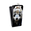 Дизайнерский вертикальный чехол-книжка для HTC Desire 530 Пламенные животные