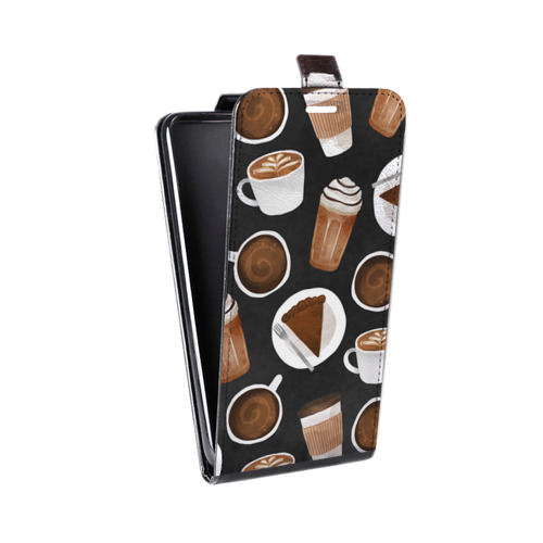 Дизайнерский вертикальный чехол-книжка для Iphone 6 Plus/6s Plus Кофе зависимость