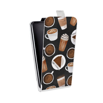 Дизайнерский вертикальный чехол-книжка для Iphone 5s Кофе зависимость (на заказ)