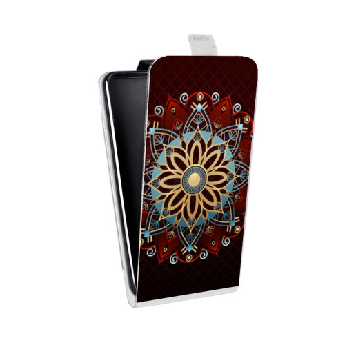 Дизайнерский вертикальный чехол-книжка для HTC 10 Светящиеся мандалы