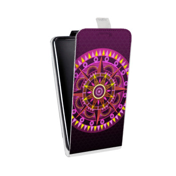 Дизайнерский вертикальный чехол-книжка для Sony Xperia E4g Светящиеся мандалы (на заказ)