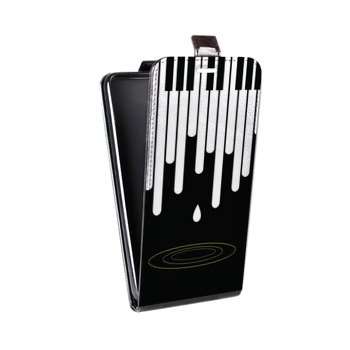 Дизайнерский вертикальный чехол-книжка для Alcatel One Touch Pop D5 Дизайнерское пианино (на заказ)