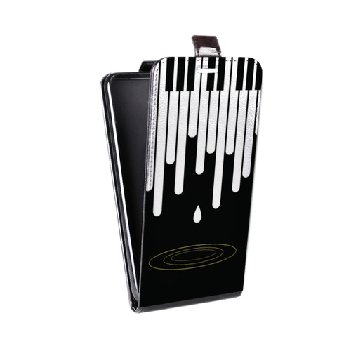 Дизайнерский вертикальный чехол-книжка для LG G7 Fit Дизайнерское пианино