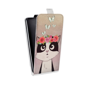 Дизайнерский вертикальный чехол-книжка для Sony Xperia E4g Животные с цветами (на заказ)