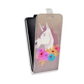 Дизайнерский вертикальный чехол-книжка для Samsung Galaxy Grand Животные с цветами