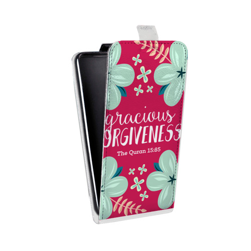 Дизайнерский вертикальный чехол-книжка для HTC Desire 601 Цветочные надписи