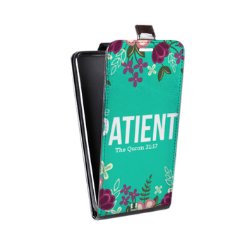 Дизайнерский вертикальный чехол-книжка для Alcatel One Touch Pop D5 Цветочные надписи (на заказ)