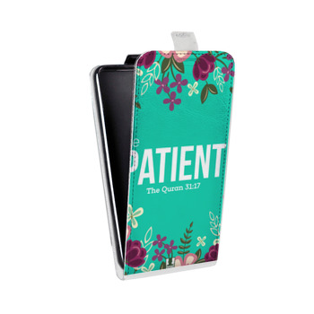 Дизайнерский вертикальный чехол-книжка для Samsung Galaxy S6 Edge Цветочные надписи (на заказ)