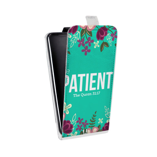 Дизайнерский вертикальный чехол-книжка для HTC Desire 601 Цветочные надписи