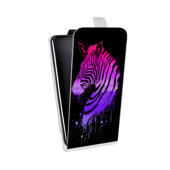 Дизайнерский вертикальный чехол-книжка для Samsung Galaxy S6 Edge Стиль зебры (на заказ)
