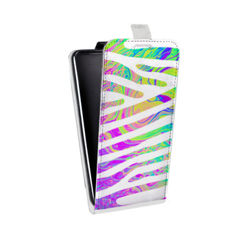 Дизайнерский вертикальный чехол-книжка для Samsung Galaxy S6 Edge Стиль зебры (на заказ)