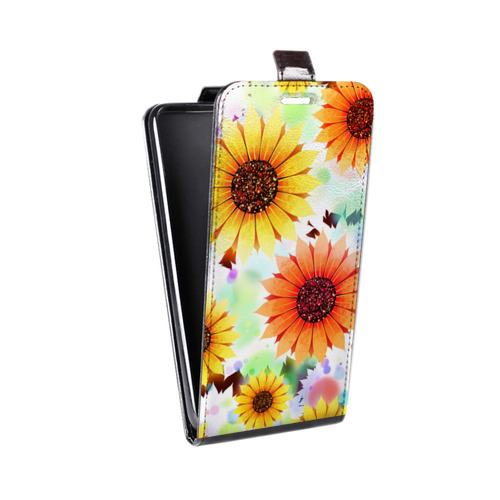 Дизайнерский вертикальный чехол-книжка для LG Optimus G2 mini Органические цветы