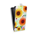 Дизайнерский вертикальный чехол-книжка для HTC Desire 12 Plus Органические цветы