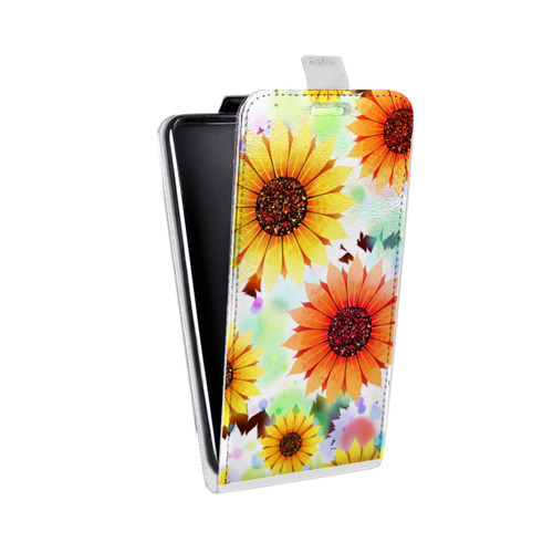Дизайнерский вертикальный чехол-книжка для Motorola Moto E7 Plus Органические цветы