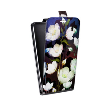 Дизайнерский вертикальный чехол-книжка для Iphone 7 Органические цветы (на заказ)