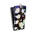 Дизайнерский вертикальный чехол-книжка для HTC Desire 400 Органические цветы