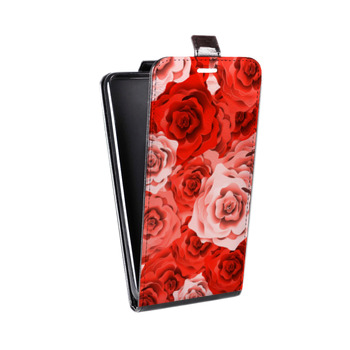 Дизайнерский вертикальный чехол-книжка для LG G7 ThinQ Органические цветы (на заказ)