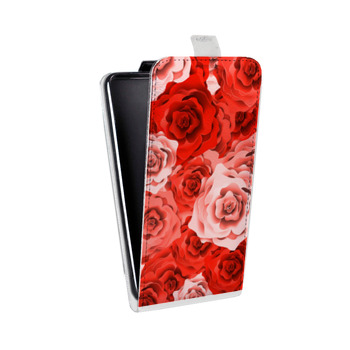 Дизайнерский вертикальный чехол-книжка для Iphone 7 Plus / 8 Plus Органические цветы (на заказ)
