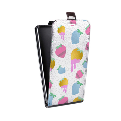 Дизайнерский вертикальный чехол-книжка для LG Optimus G2 mini Кусочки фруктов
