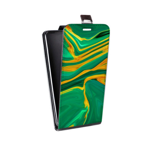 Дизайнерский вертикальный чехол-книжка для Iphone 12 Mini Цветные агаты