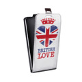 Дизайнерский вертикальный чехол-книжка для HTC Desire 12 British love