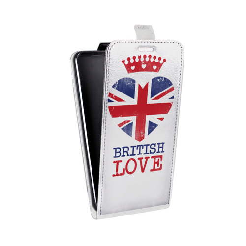 Дизайнерский вертикальный чехол-книжка для Samsung Galaxy Grand British love