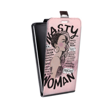 Дизайнерский вертикальный чехол-книжка для Alcatel One Touch Pop D5 Feminism (на заказ)
