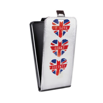 Дизайнерский вертикальный чехол-книжка для Alcatel One Touch Pop D5 British love (на заказ)