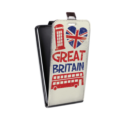 Дизайнерский вертикальный чехол-книжка для Huawei G8 British love