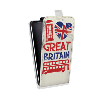 Дизайнерский вертикальный чехол-книжка для Samsung Galaxy S6 Edge British love (на заказ)