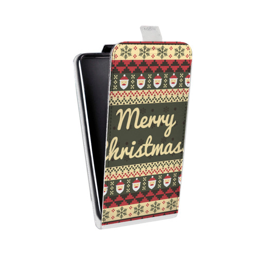 Дизайнерский вертикальный чехол-книжка для Sony Xperia XZ Рождественный ацтек