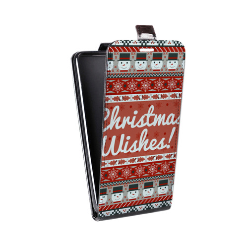 Дизайнерский вертикальный чехол-книжка для Alcatel Idol 5S Рождественный ацтек