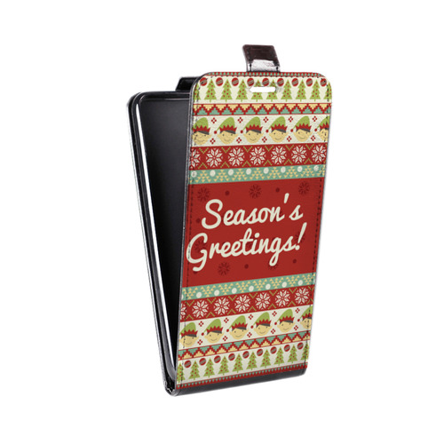 Дизайнерский вертикальный чехол-книжка для LG Optimus G2 mini Рождественный ацтек