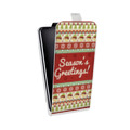 Дизайнерский вертикальный чехол-книжка для Iphone 12 Pro Рождественный ацтек