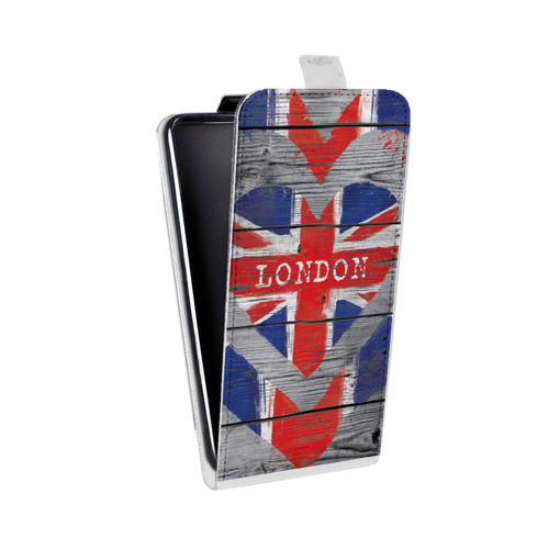 Дизайнерский вертикальный чехол-книжка для Alcatel OneTouch Pop Star British love