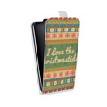 Дизайнерский вертикальный чехол-книжка для Iphone 11 Pro Рождественный ацтек