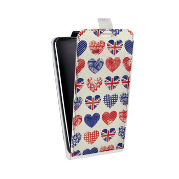 Дизайнерский вертикальный чехол-книжка для Samsung Galaxy A7 (2018) British love (на заказ)