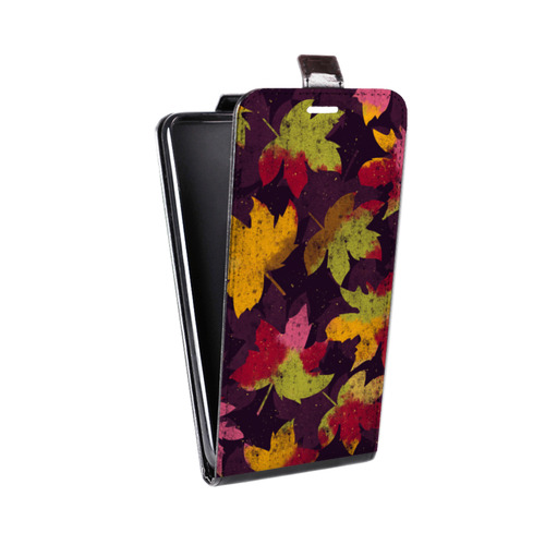 Дизайнерский вертикальный чехол-книжка для LG Optimus G2 mini Принты листьев