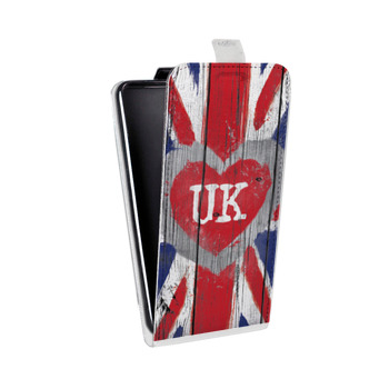 Дизайнерский вертикальный чехол-книжка для HTC U12 Plus British love (на заказ)