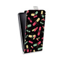 Дизайнерский вертикальный чехол-книжка для HTC Desire 601 Разноцветные таблетки