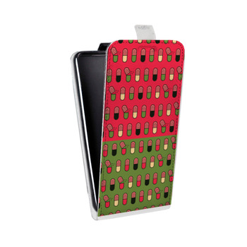 Дизайнерский вертикальный чехол-книжка для Samsung Galaxy J5 Разноцветные таблетки (на заказ)