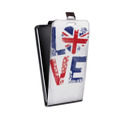 Дизайнерский вертикальный чехол-книжка для Alcatel Idol 5S British love