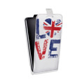Дизайнерский вертикальный чехол-книжка для Alcatel Idol 5S British love