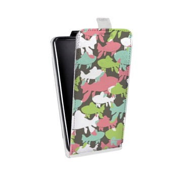 Дизайнерский вертикальный чехол-книжка для LG K7 Стая цветных животных (на заказ)