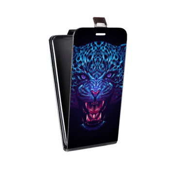 Дизайнерский вертикальный чехол-книжка для Iphone 7 Plus / 8 Plus Ультрафиолетовые животные (на заказ)