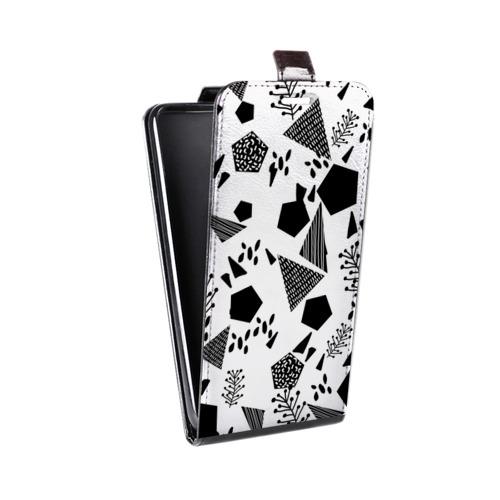 Дизайнерский вертикальный чехол-книжка для Nokia Lumia 1320 Черно-белые тенденции
