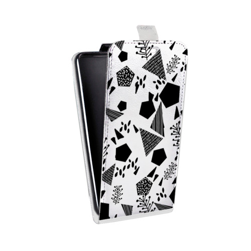 Дизайнерский вертикальный чехол-книжка для Lenovo Moto G5 Черно-белые тенденции