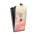 Дизайнерский вертикальный чехол-книжка для ASUS ZenFone 4 Pro Розовые фламинго