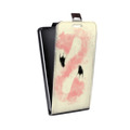 Дизайнерский вертикальный чехол-книжка для Prestigio Grace Розовые фламинго
